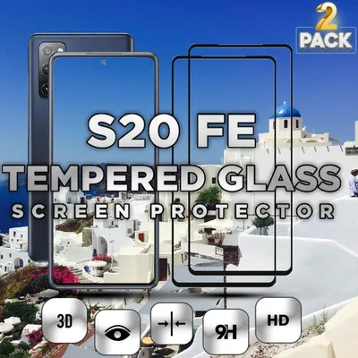 Produktbild von 2-Pack Samsung S20 FE Displayschutzfolie - Gehärtetes Glas 9H - Super Qualität 3D