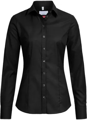 Produktbild von Greiff Modern with 37.5® Damen Bluse Langarm Kent Slim-Fit Schwarz 32
