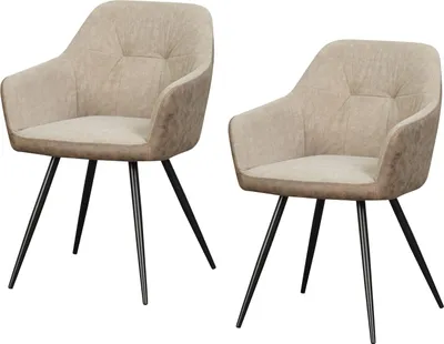 Produktbild von Esszimmerstuhl 2er Set Antikbraun/Taupe Joschka