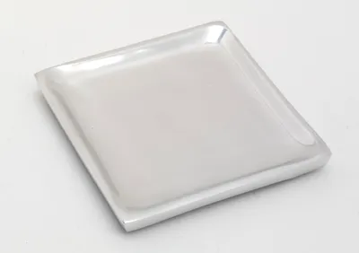 Produktbild von Kerzenteller quadrat Alu Silber poliert 9 x 9 cm für Kerzen, Dekoteller