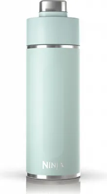 Produktbild von NINJA Thirsti Trinkflasche Edelstahl/Kunststoff, schwarz Mintgrün, 700ml – 24h kalt/12h heiß, Auslaufsicher, BPA-frei, Spülmaschinenfest, BubbleLock Technologie, arretierbarer Deckel (einhändig bedienbar), mattes Finish, 8.1x25.4x8.8cm, 420g