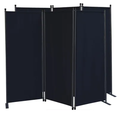 Immagine prodotto di Set di 2 pannelli divisori, composti da 3 elementi ciascuno, dimensioni 170 x 165 cm, opachi, ideali per la recinzione del giardino, colore nero