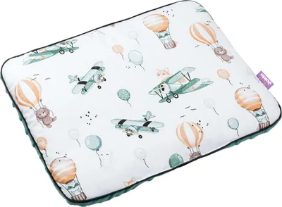 Produktbild von Balloon Travel & Emerald Minky Baby-Flachkissen 30x40cm