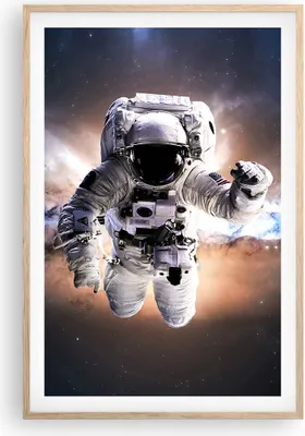 Produktbild von Gerahmtes Poster - Rahmen in heller Eiche - Astronaut Erde Raum - 61x91,5 cm - Wand Bild - Wanddeko - Wandbilder - Wandposter - Bilderrahmen - Bilder - Kunstdruck - Wandbild - P2NPA61x91-2848