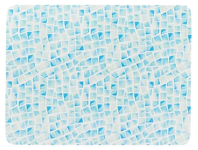 Produktbild von TENDANCE Duschvorleger Badematte 45 x 60 cm Badezimmerteppich blau weiß Badteppich