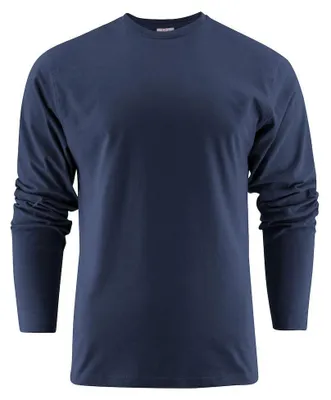 Image de T-shirt manches longues "Heavier Pro" pour hommes/femmes, coupe unie, modèle ET697 (taille S), couleur marine