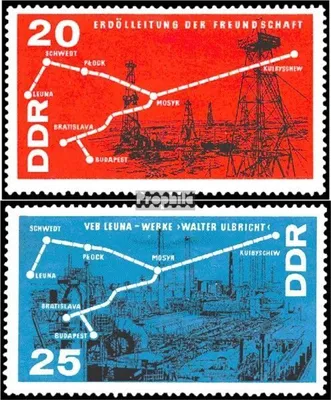 Produktbild von Briefmarken DDR 1966 Mi 1227-1228 (kompl.Ausgabe) postfrisch Petrochemie