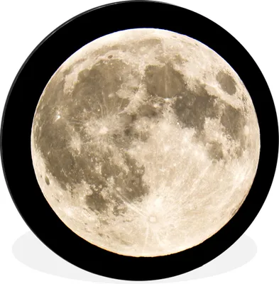 Produktbild von MuchoWow® Aluminium Wandkreis Mond - Weltraum - Schwarz Ø 30 cm Wanddeko Modern Wohnzimmer - Wand Bild - Wohnzimmer - Runde Bilder - Alubilder - Kunst für zu Hause - Aluminium - Wanddekoration