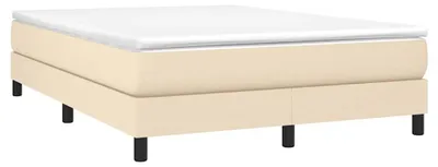 Produktbild von vidaXL Boxspringbettgestell Creme 140x200 cm Stoff