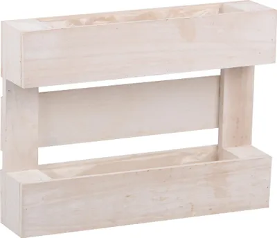 Produktbild von UNUS® Paletten Holz Kästen Kunststoffeinsatz weiß  Dekoration Deko bepflanzen