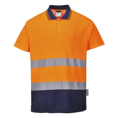 Immagine prodotto di Portwest S174 Polo bicolore in cotone comfort arancio/navy taglia XL