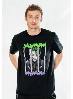 Obrázek produktu pro Tričko DC Comics s motivem Jokera a anime úsměvem, velikost M