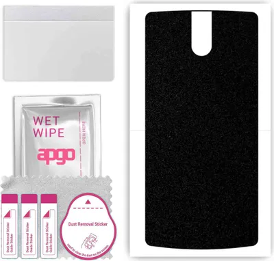 Produktbild von apgo Rückseite Schutzfolie, Skin, kompatibel mit Doogee BL7000, Hinten Displayschutzfolie aus Vinylfolie, kratzfest, einfache Montage - Mattschwarz