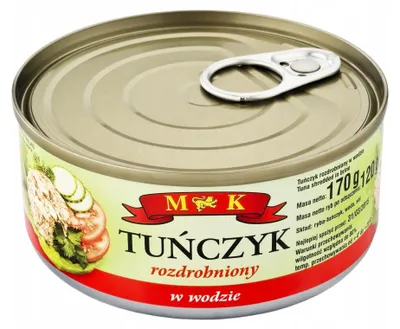 Zdjęcie produktu dla Tuńczyk rozdrobniony w wodzie MK 170 g MK 0,17 kg