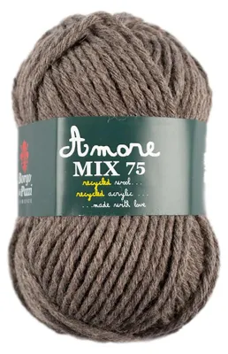 Wollgarn Amore Mix 75, 10 x 50 g, Otterbraun