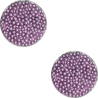 Produktbild von Ohrstecker 925er Sterling Silber mit kleinen Kugeln Größe - 6 mm Farbe - Helles Pink