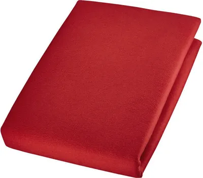 Produktbild von Cotonea Bio Spannbettlaken Edel-Biber Farbe Dunkelrot -I214 Größe 140x200 cm