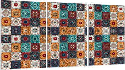 Immagine prodotto di Piastre copriforno 3 pezzi 30x52 Copriforno in vetroVetroceramica, pezzo a mosaico