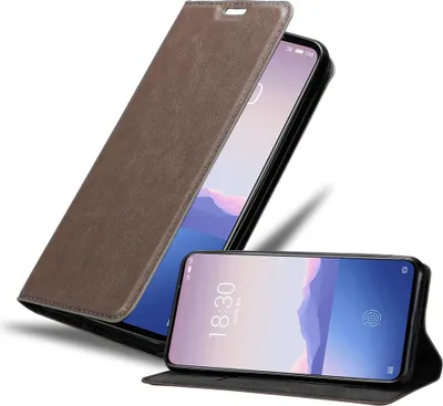 Produktbild von Cadorabo Hülle für MEIZU 16S Schutz Hülle in Braun Handyhülle Etui Case Cover Magnetverschluss