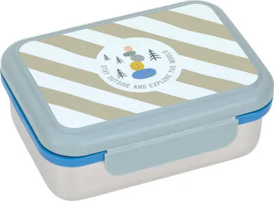 Produktbild von Lässig Brotdose Kinder - Edelstahl Lunchbox, Sunny Explorer Grün