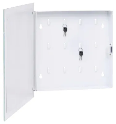 Produktbild von vidaXL Schlüsselkasten mit Magnettafel Schwarz 35x35x4 cm