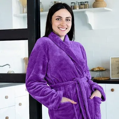 Immagine prodotto di Accappatoio da bagno in cotone - morbido e spesso - Taglie S - M - XL