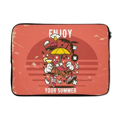 Produktbild von MuchoWow® Laptop Hülle 14 ZollSonnenschirm - Sommer - Vintage Laptoptasche - Laptoptasche - Stoßsicher - Schutzhaube