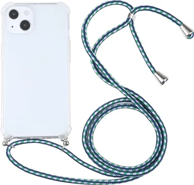 Produktbild von König Design Hülle kompatibel mit Apple iPhone 13 Kunststoff Handykette Cover - Case Handyhülle Grün