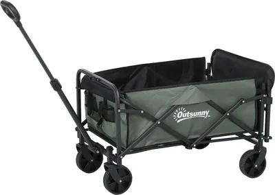Immagine prodotto di Carrello da giardino pieghevole, capacità 72 l, carico 90 kg, verde