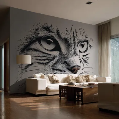 große Katzenaugen – Decords Wandtattoo, Produktansicht 1