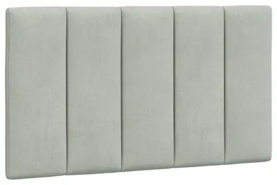 Immagine prodotto di Cuscino per testata grigio chiaro 80 cm in velluto