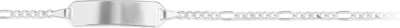 Produktbild von ID-Band Figaro 1,90 mm 925/- Silber weiß 14 cm