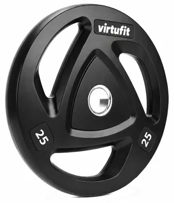 Produktbild von VirtuFit olympische Gummi-Hantelscheibe 25 kg 3-Grip 50 mm