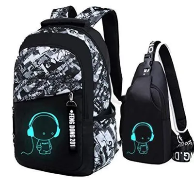 Produktbild von Schulrucksack Oxford-Gewebe für Jugendliche, Grau, M