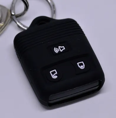 Produktbild von Auto Schlüssel Silikon Schutz Hülle Schwarz kompatibel mit Ford Maverick Transit Connect Courier F150 Ranger 3 Tasten Funk Fernbedienung