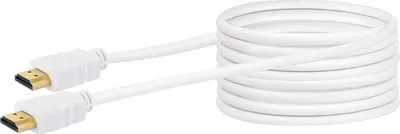 Produktbild von Schwaiger 3m HDMI m/m, 3 m, HDMI Typ A (Standard), HDMI Typ A (Standard), 4096 x 2160 Pixel, 3D, Weiß