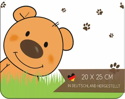 Produktbild von Kinder Frühstücksbrettchen Teddy , Brettchen Kunststoff, 20x25 cm