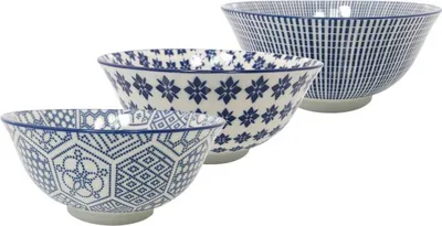 Produktbild von Müslischalen 3er Set Porzellan Blue Mix Ø 16cm
