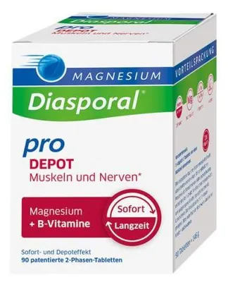 Produktbild von Magnesium Diasporal pro+B-Vit.Depot Musk.+Nerv.Tab 90 St