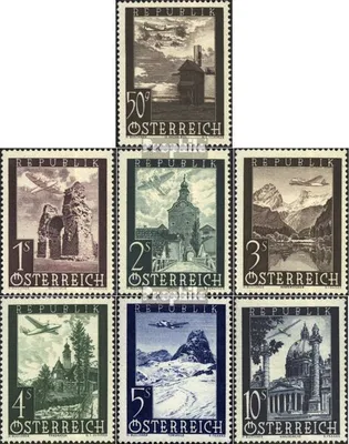 Produktbild von Briefmarken Österreich 1947 Mi 822-828 (kompl.Ausg.) Gefälligkeitsentwertung gestempelt Landschaften