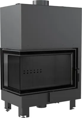 Produktbild von Wasserführender Kamineinsatz KRATKI MBO links 15 kW Ø 200 schwarz Verkleidung