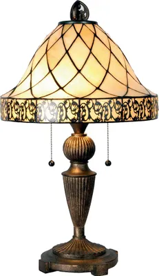 Zdjęcie produktu dla Lampa stołowa Clayre & Eef Tiffany Ø 36x62 cm Beżowo-brązowe szkło
