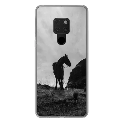 Produktbild von MuchoWow® Handyhülle Schutzhülle Hülle für Huawei P40 Lite Pferd - Wolken - Wiese Silikon Softcase Handy Hülle - Handy