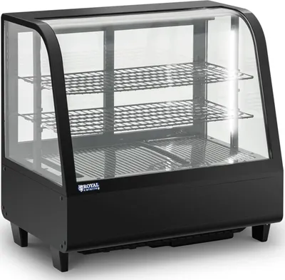 Produktbild von Kühlvitrine verglast 3 Ebenen 100 l - schwarz