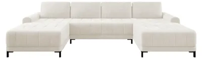 Produktbild von MIRJAN24 Wohnlandschaft Aris XL, Wohnzimmer Eckcouch mit Bettkasten und Schlaffunktion, Ausziehmechanismus MOS, U-Form (Farbe: Velo 621)