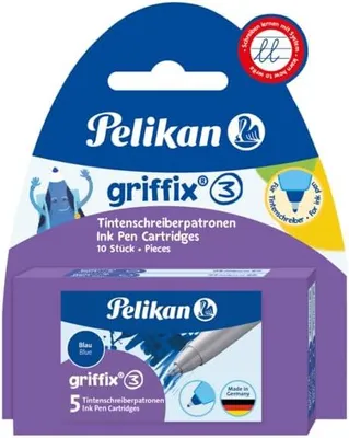 Produktbild von Pelikan 960575 Tintenpatronen für Füllfederhalter Griffix, blau