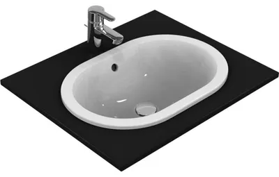 Produktbild von Ideal Standard Connect Einbauwaschtisch 55 cm, ohne Hahnloch, mit Überlauf