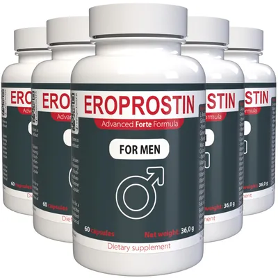 Image de Eroprostin Forte pour hommes - 300 gélules (5 x 60 gélules), lot de 5