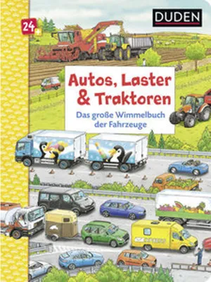 Obrázek produktu pro Duden 24+: Autos, Laster & Traktoren: Das große Wimmelbuch der Fahrzeuge