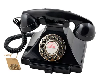Produktbild von GPO Retro Carrington, Analoges Telefon, Kabelgebundenes Mobilteil, Schwarz